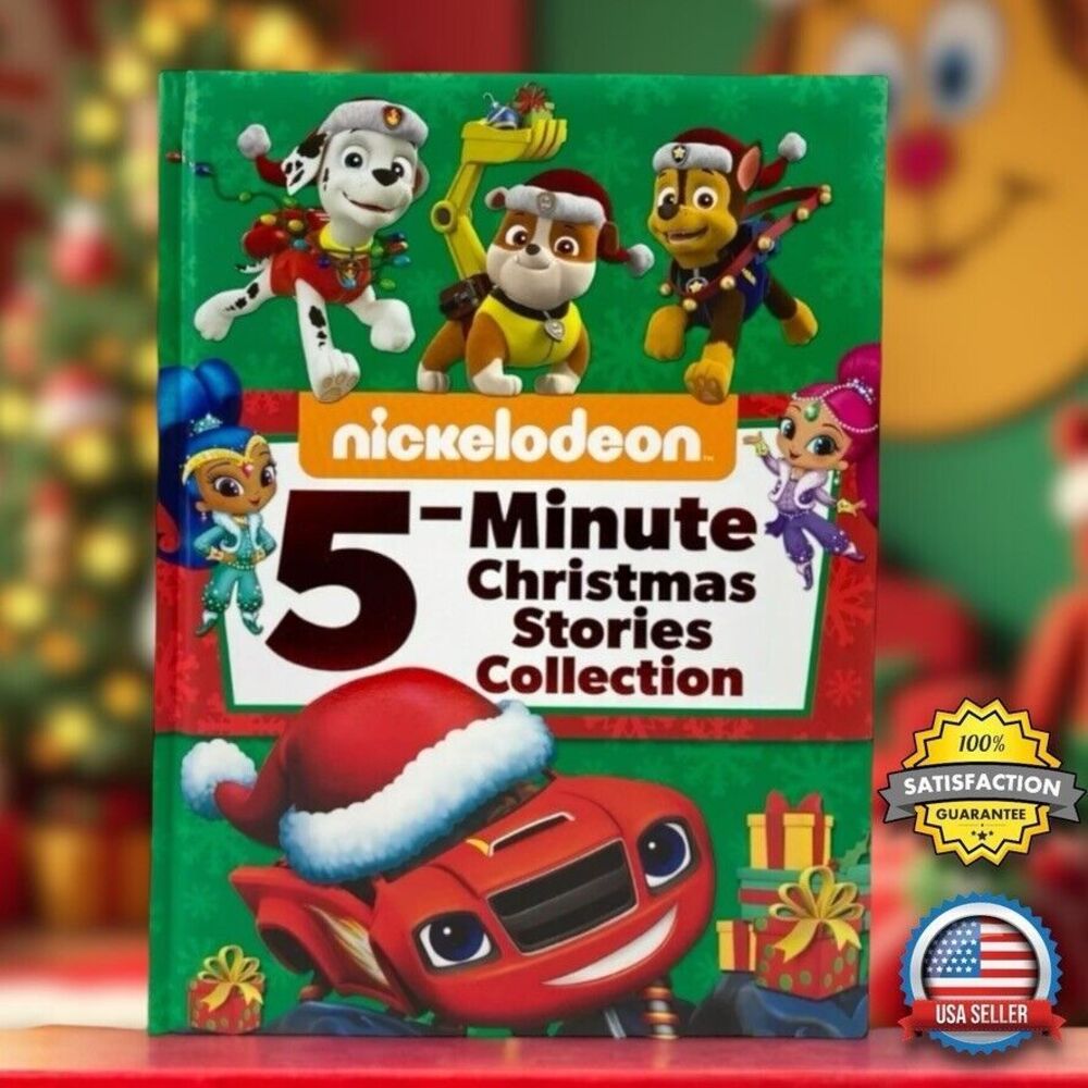 Nickelodeon Kids Christmas Bedtime Stories Book w Spongebob, PAW Patrol, Dora...